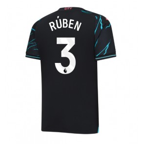 Manchester City Ruben Dias #3 Koszulka Trzecich 2023-24 Krótki Rękaw
